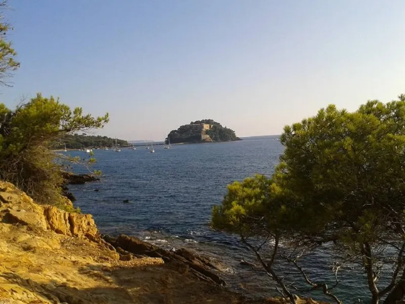 Coastal path with rocks